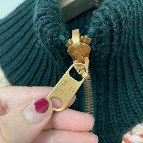 CHLOE Chunky Knit Multi-color Runway Sweater \\ S - Picture 10 of 14